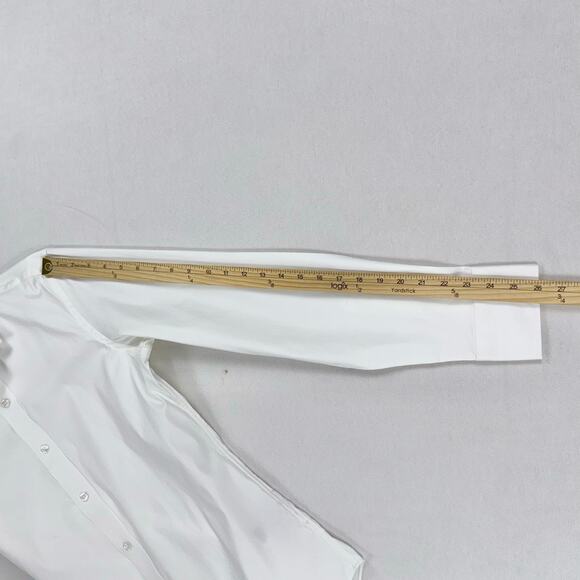 J Crew Men's Bowery Performance Stretch Dress Shirt Medium White Slim Fit - Picture 16 of 16